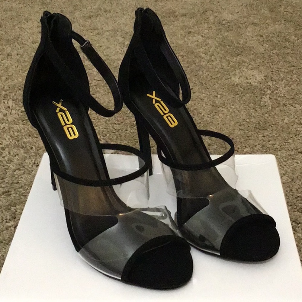 Black & Clear Party High Heel